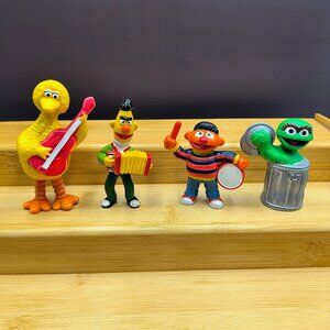 Sesame Street Concert Pvc Figures Lot Musical Instruments Tara Toy